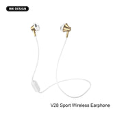 WK - V28 Wireless Sport Earphone - White